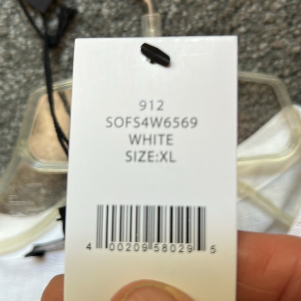 New Saks Fifth Avenue Elegant White Sleeveless 100% Linen Dress, NWT, Size XL/16 - Picture 12 of 12